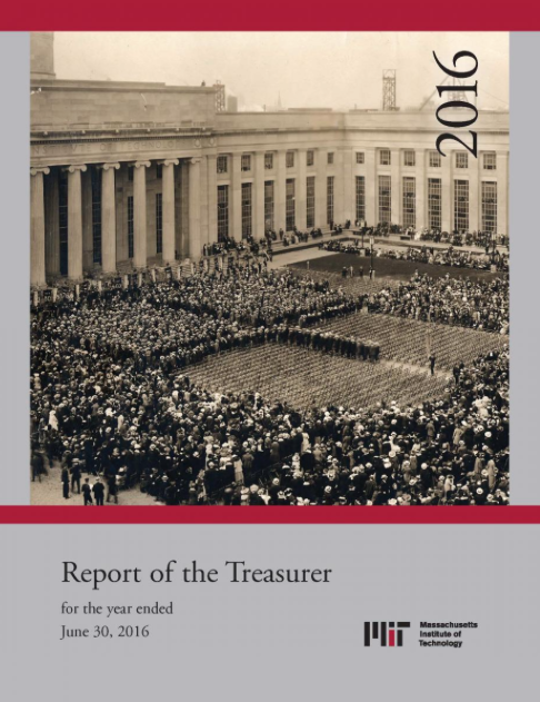 MIT Treasurer's Report Cover